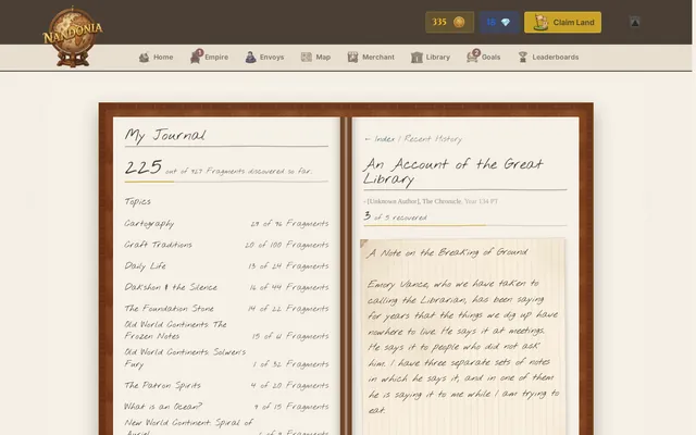 Journal, desktop screenshot