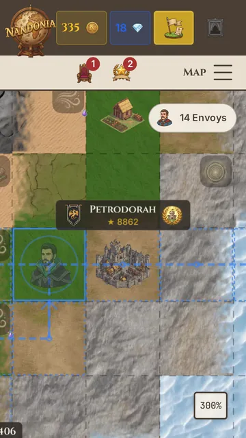 World map, phone screenshot